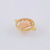 Herraje Circulo Corona 1.5gr / 3/4 in / Dos Oros Amarillo Rosa 18K *