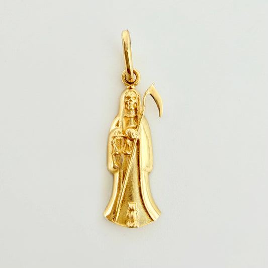Dije Santa Muerte 1.4gr / 1 in / Oro Amarillo 18K *