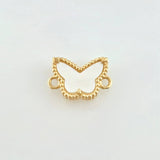 Herraje Mariposa Nacar Blanco 1.5gr / 1/2 in / Oro Amarillo 18K *