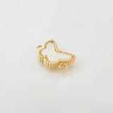 Herraje Mariposa Nacar Blanco 1.5gr / 1/2 in / Oro Amarillo 18K *