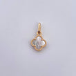 Pendant Clover VCyA 1gr / 1.7cm / White Pearl Yellow Gold 18K &