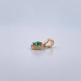 Dije Halo 0.85gr / 1.4cm /Circones Blancos Verde Oro Amarillo 18K $