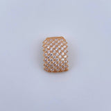 Pendant Thick 1.3gr / 1.4cm / White Zircons 18K Yellow Gold $