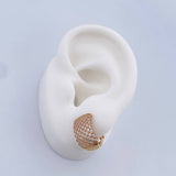 Stud Earrings Dense 4.3gr / White Zircons 18K Yellow Gold $