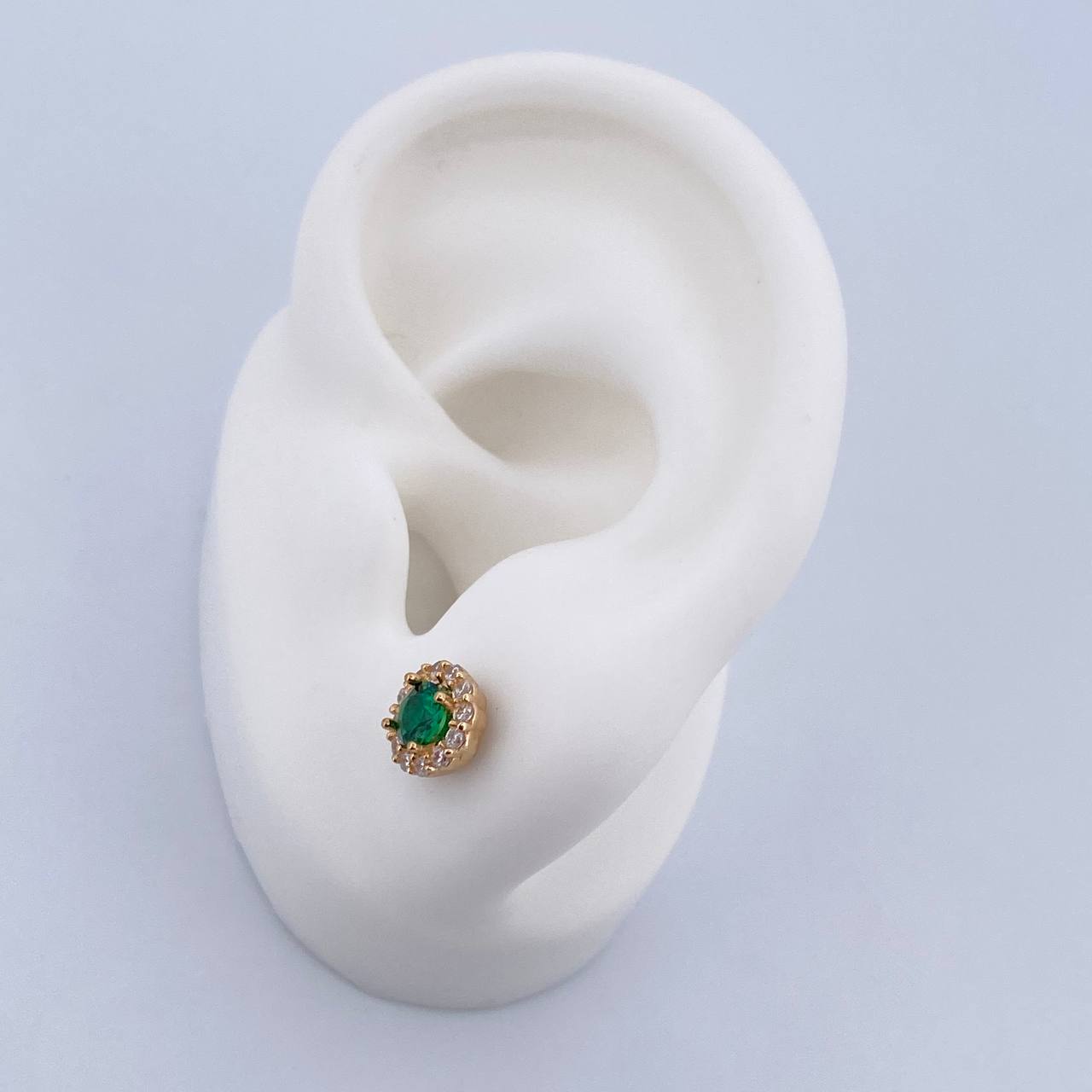 Topos Halo 2gr / Circones Blancos Verde Oro Amarillo 18K $