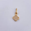 Pendant 1gr / 1.7cm / White Zircons 18K Yellow Gold &