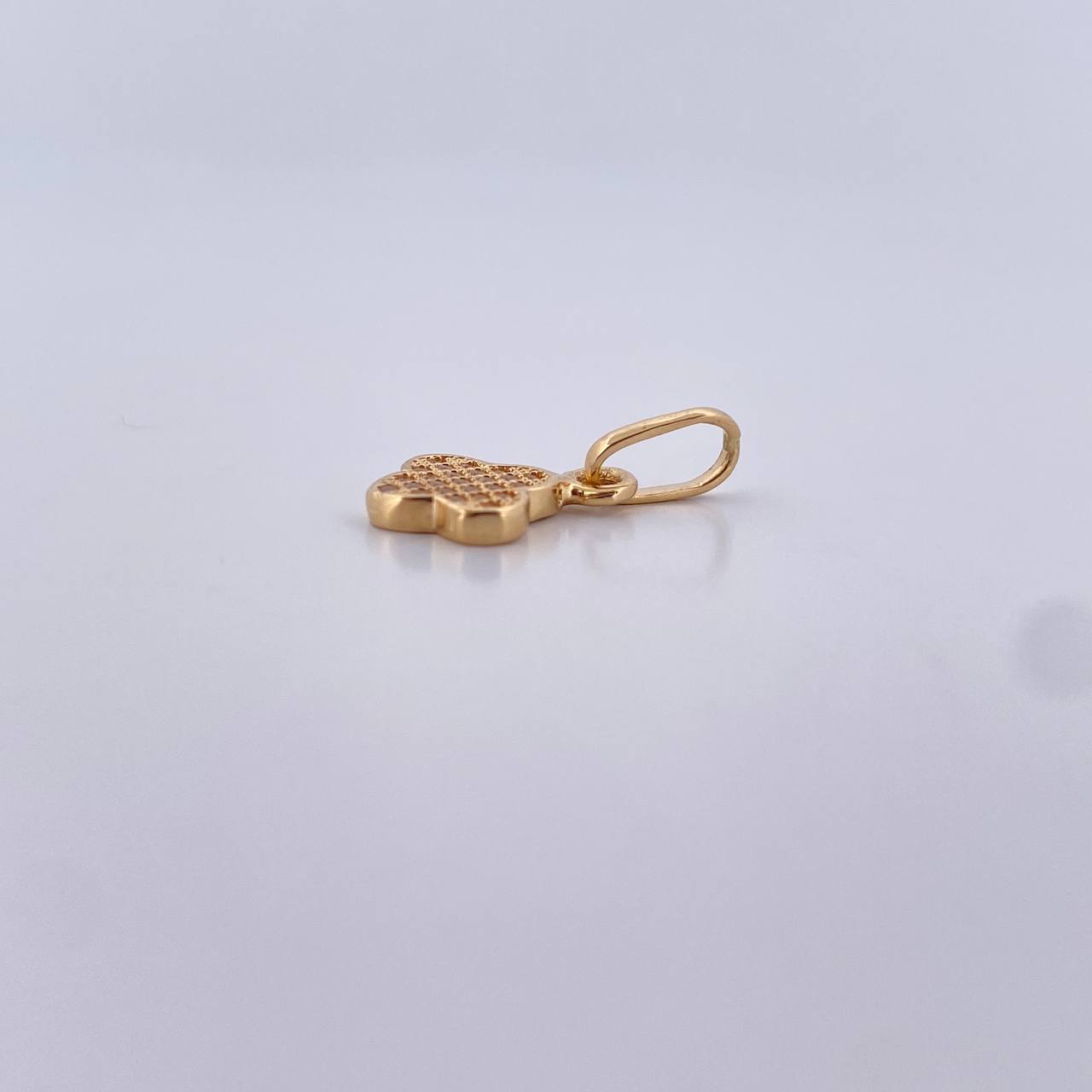 Pendant 1gr / 1.7cm / White Zircons 18K Yellow Gold &