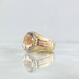 Jesus Face Ring 7.8gr / T10 1/2 / White Zircons Three 18K Golds