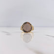 Ring Circle BV 5.6gr / Size 7 / White Zircons 18K Yellow Gold &
