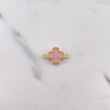 Charm Clover 0.8gr / 1.7cm / Electrostatic Pink Yellow Gold 18K &