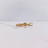 Pendant Nail 2.8gr / 2.7cm / White Zircons 18K Yellow Gold &