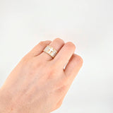 Anillo Cruz Padre Nuestro 7.15g / T5 3/4 Tres Oros 18K