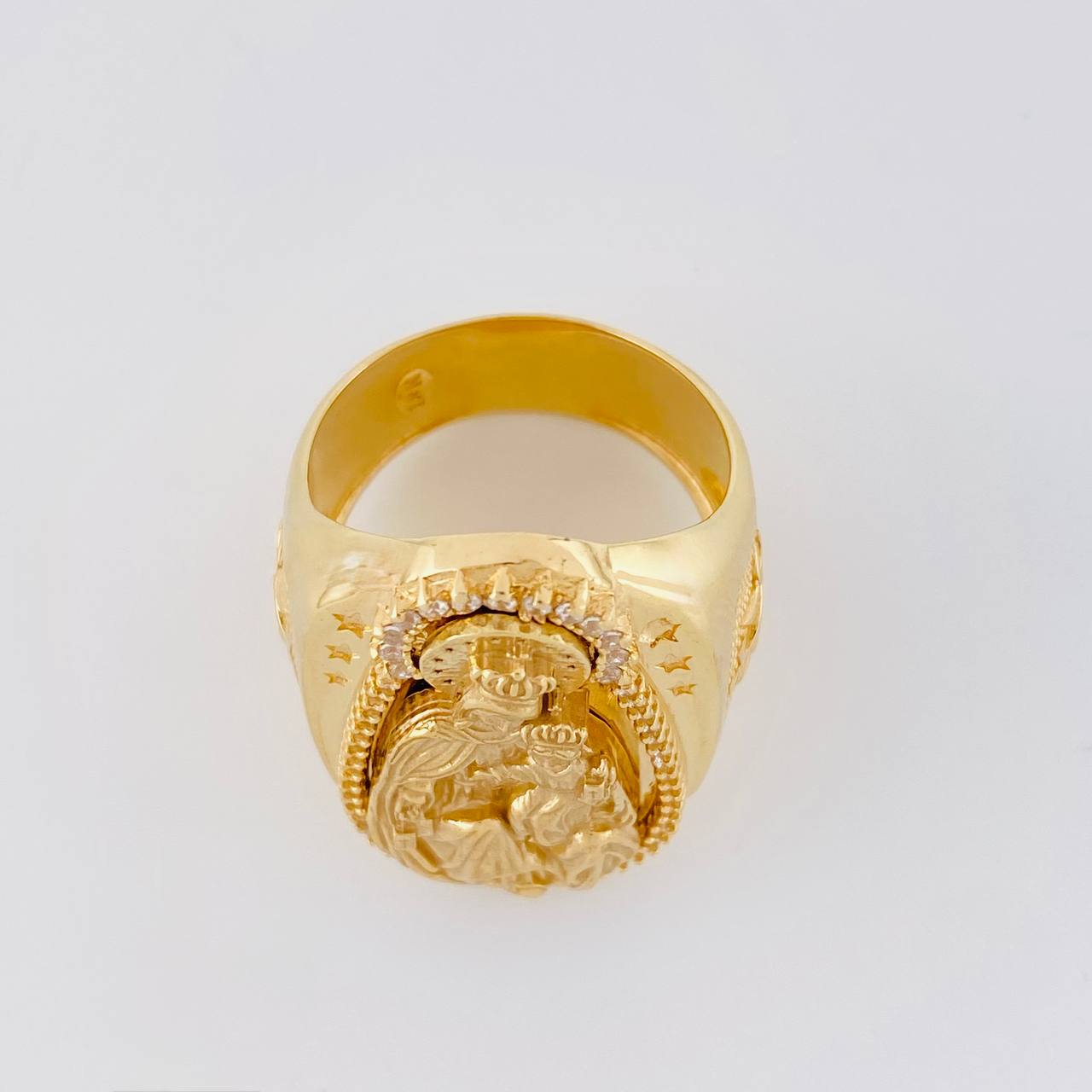 Anillo Virgen del Carmén 16.75g / T9 3/4 Oro Amarillo 18K