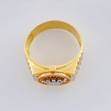 Ring Band Crown 8.35g / Size 11 3/4 Three Golds 18K