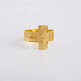 Anillo Cruz Cristo 2.5g / T6 1/2 Oro Amarillo 18K