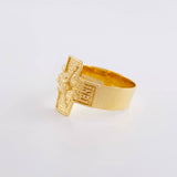 Anillo Cruz Cristo 2.5g / T6 1/2 Oro Amarillo 18K