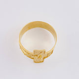 Anillo Cruz Cristo 2.5g / T6 1/2 Oro Amarillo 18K
