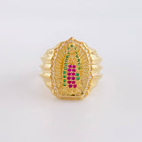 Anillo Virgen de Guadalupe 7.25g / T9 3/4 Oro Amarillo 18K