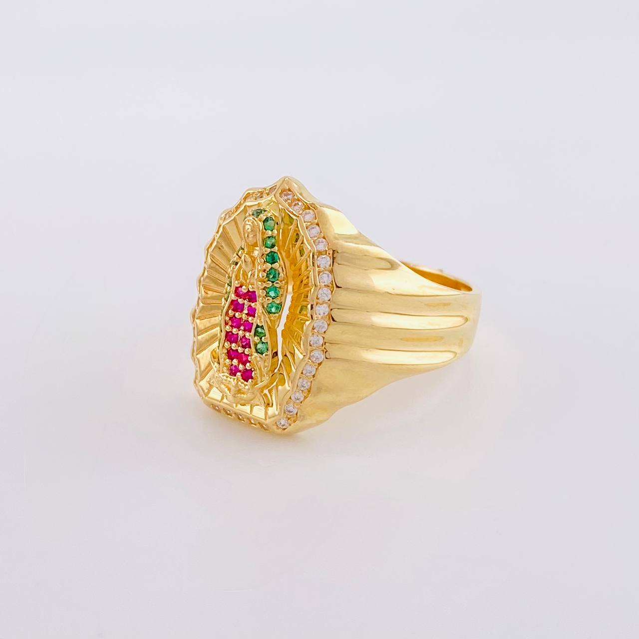 Anillo Virgen de Guadalupe 11.75g / T10 3/4 Oro Amarillo 18K