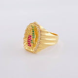 Anillo Virgen de Guadalupe 11.75g / T10 3/4 Oro Amarillo 18K