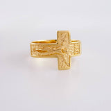 Anillo Cruz Cristo 2.85g / T8 Oro Amarillo 18K