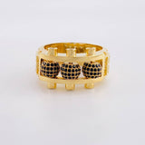 Trio Beads of Fire Ring 13.85g / T9 Yellow Gold 18K