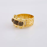 Anillo Bolas de Fuego 15.55g / T13 1/4 Oro Amarillo 18K