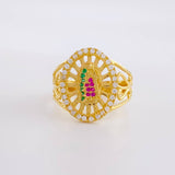 Virgin of Guadalupe Ring 5.15g / Size 9 1/2 Yellow Gold 18K