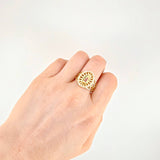 Virgin of Guadalupe Ring 5.15g / Size 9 1/2 Yellow Gold 18K