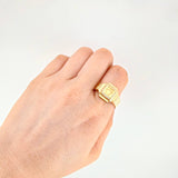 Anillo Corona Egipcia 6.9g / T10 3/4 Oro Amarillo 18K