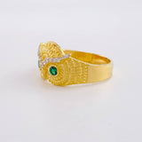 Owl Ring 4.45g / Size 7 1/2 Yellow Gold 18K