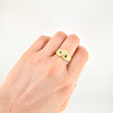 Owl Ring 4.45g / Size 7 1/2 Yellow Gold 18K