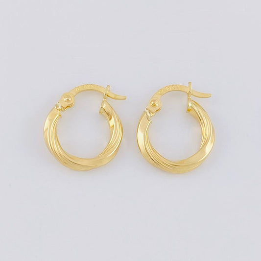Hoop Earrings Emmi 1.1g / 1/2 in Yellow Gold 18K