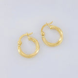 Hoop Earrings Emmi 1.15g / 1/2 in Yellow Gold 18K