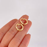 Hoop Earrings Emmi 1.15g / 1/2 in Yellow Gold 18K