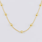 Cadena Tipo Militar Diamantada 4.45g / 18 in / 1.3mm Oro Amarillo 18K