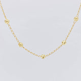 Cadena Tipo Militar Diamantada 4.45g / 18 in / 1.3mm Oro Amarillo 18K