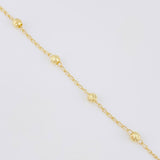 Cadena Tipo Militar Diamantada 4.45g / 18 in / 1.3mm Oro Amarillo 18K