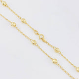 Cadena Tipo Militar Diamantada 4.45g / 18 in / 1.3mm Oro Amarillo 18K