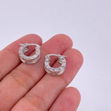 Candongas Rustica 4.05g / 1/2 in Oro Blanco 18K