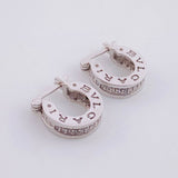 Candongas Rustica Carril Tupido 3.9g / 1/2 in Oro Blanco 18K