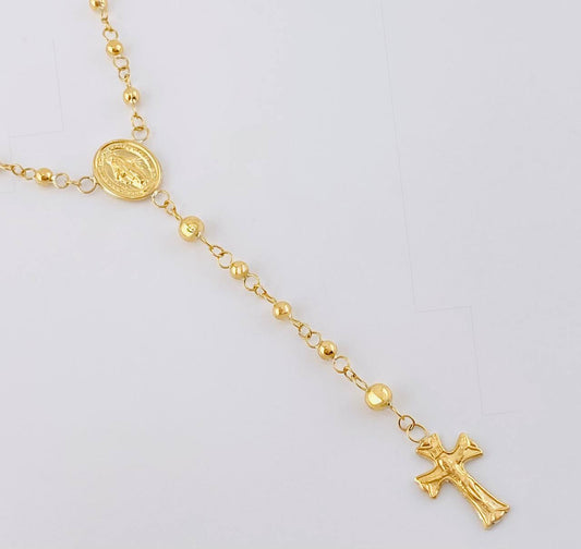 Miraculous Virgin Rosary 6.8 g / 21 1/4 in / 3 mm 18K Yellow Gold