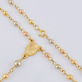 Miraculous Virgin Rosary 5.85 g / 20 1/2 in / 3 mm Three Golds 18K
