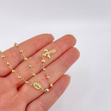 Miraculous Virgin Rosary 6.4 g / 23 1/2 in / 3 mm Three Golds 18K