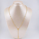 Miraculous Virgin Rosary 6.4 g / 23 1/2 in / 3 mm Three Golds 18K