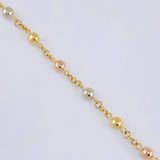 Bracelet Denario Miraculous Virgin 3.5 g / 6 3/4 in / 4 mm Three Golds 18K