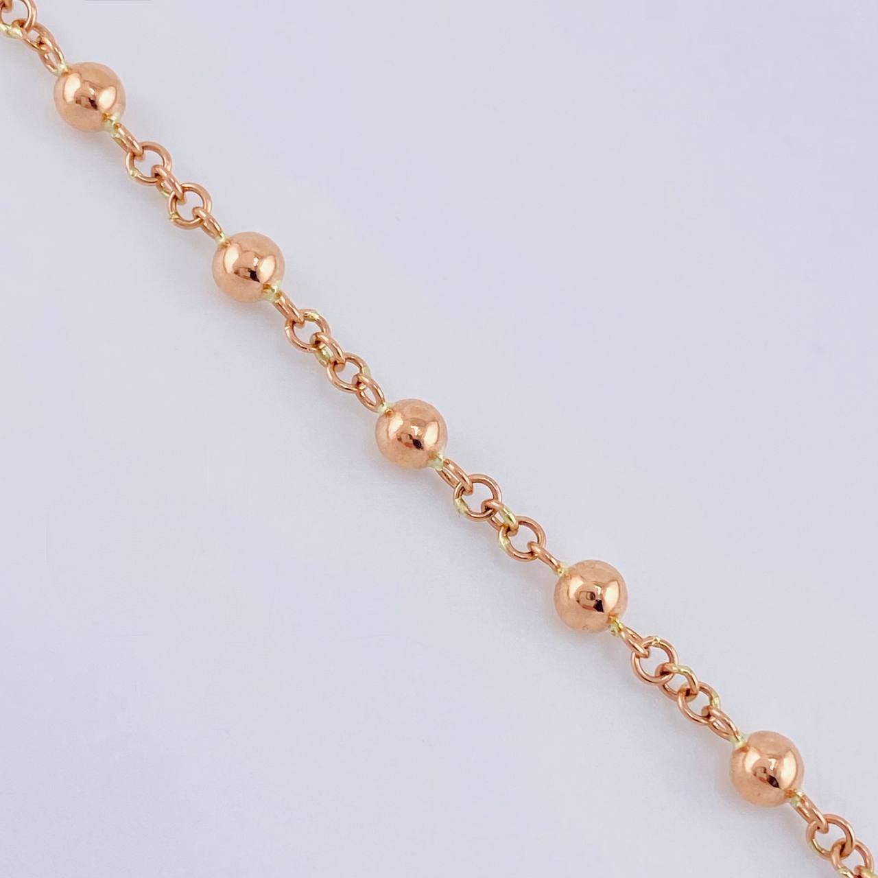 Pulso Denario Virgen Milagrosa 3.85 g / 7 1/2 in / 4 mm Oro Rosa 18K