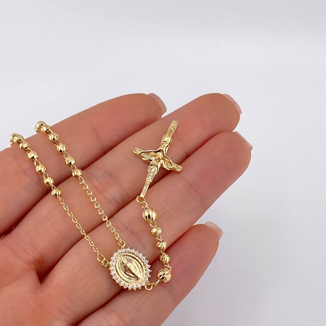 Miraculous Virgin Rosary 8.65 g / 20 1/4 in / 3 mm 18K Yellow Gold