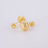 Diamond Cut Gc Stud Earrings 0.4 g / in / 3.7 mm Yellow Gold 18K