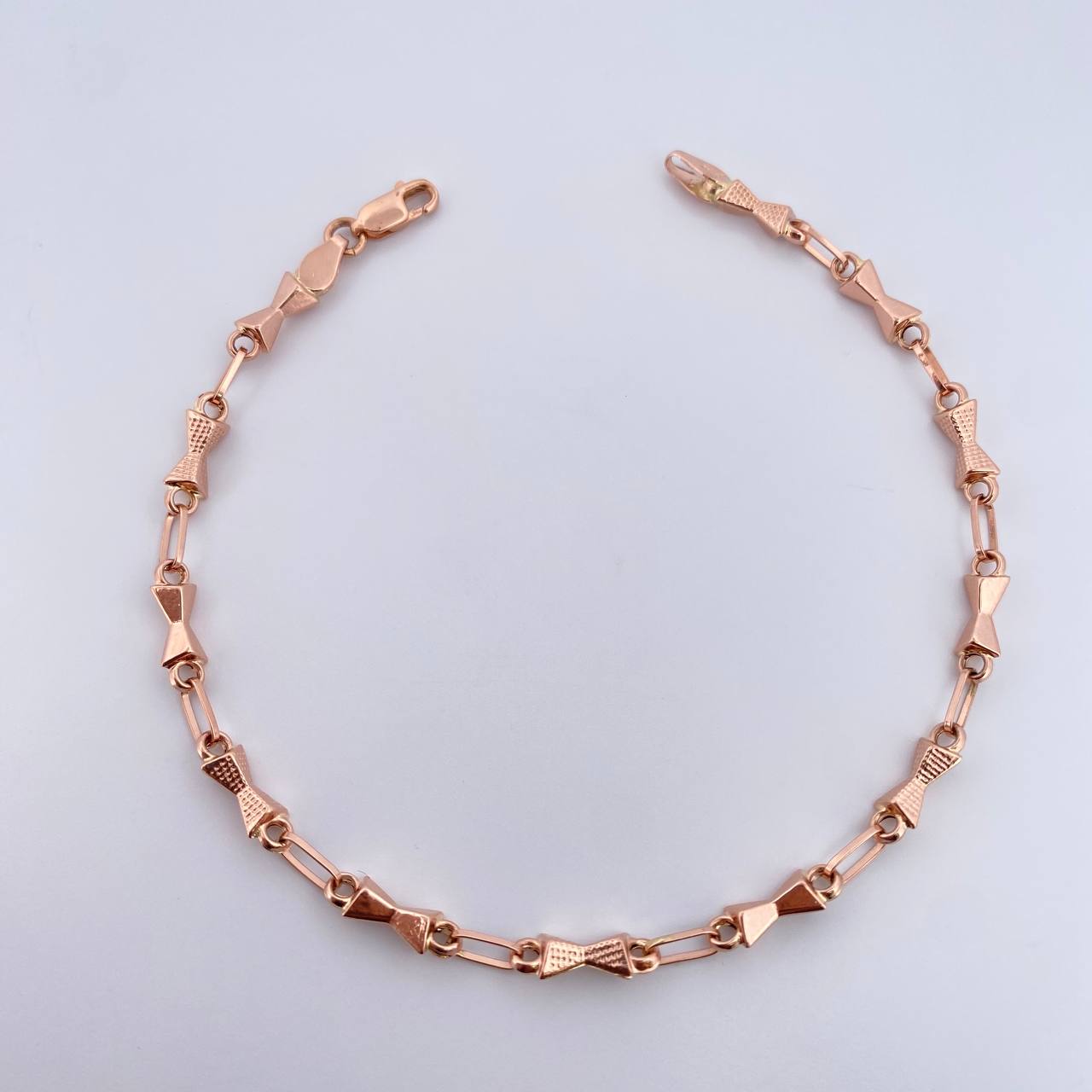 Bracelet Sand Watch 3.85gr / 21.2cm / 2.5mm Dotted 18K Rose Gold &